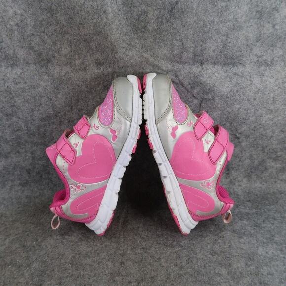 Disney Shoes Toddler 11 Sneaker Princess Pink Hearts Character Kids Girls Active - Picture 10 of 14